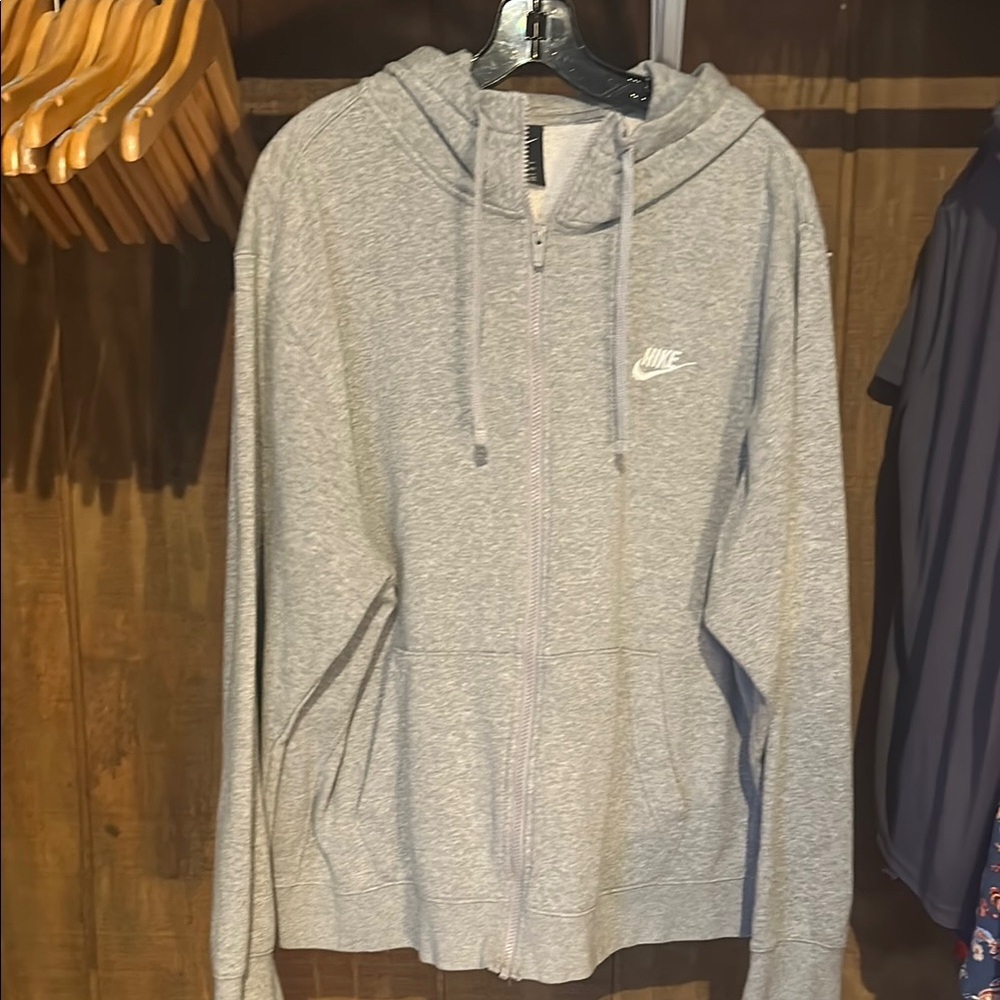 Nike Gray Full-Zip Hoodie